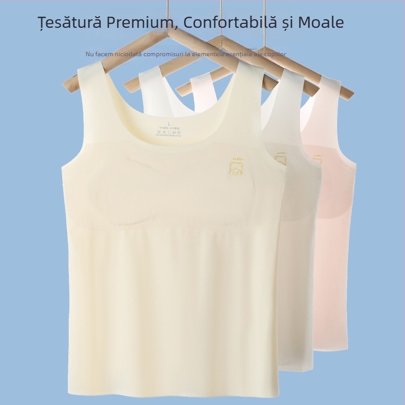 Vesta respirabilă de vară pentru fete cu vârsta 9–13 ani, din ice-silk