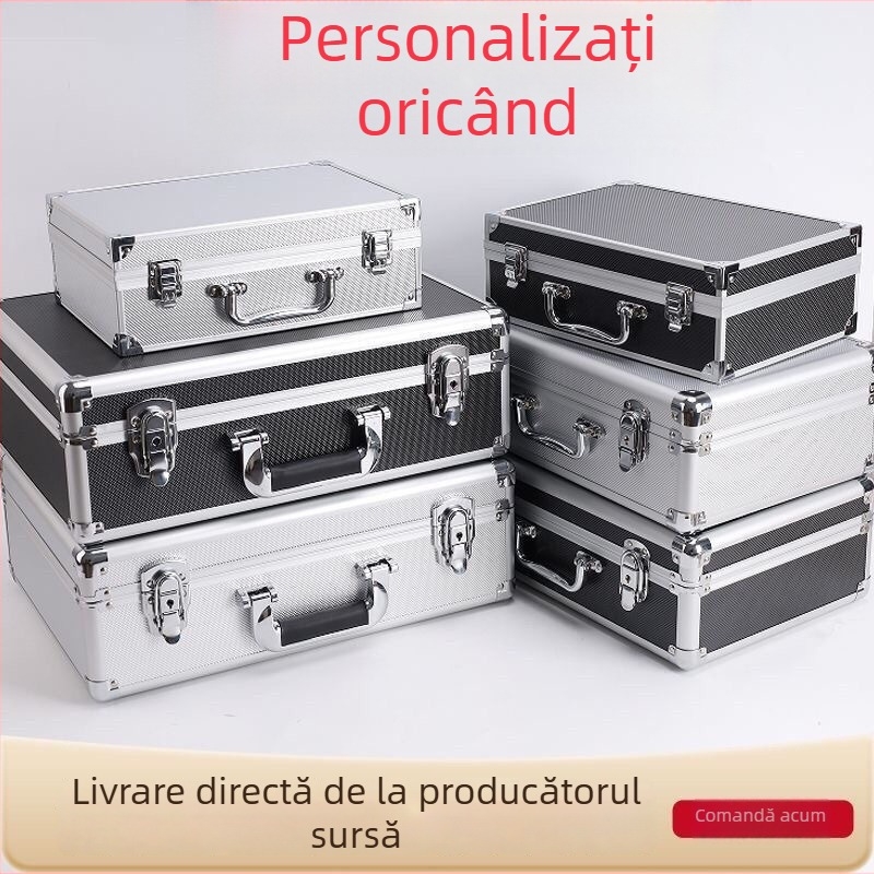 Cutie din aluminiu personalizată cu încuietoare cu parolă, carcasă de zbor mare, cutie pentru instrumente electronice