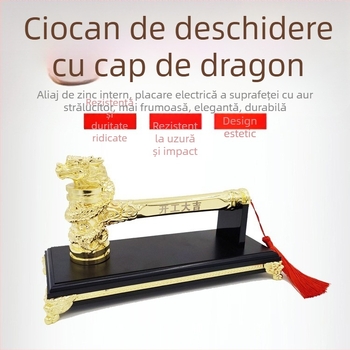 Ciocan ceremonial pentru deschiderea unei firme de construcții/amenajări, cu bază, posibilitatea imprimării logo-ului