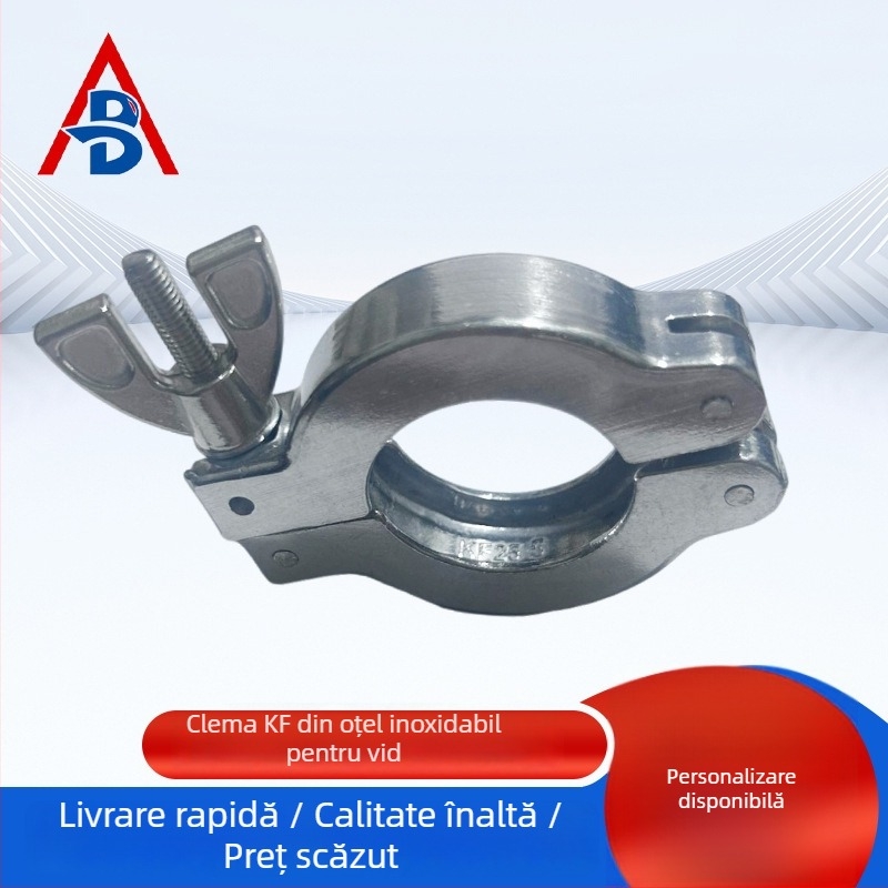 Colier KF din aliaj de aluminiu pentru vid, montaj rapid, cu clemă 16, conexiune rapidă 25, flanșă 40, accesorii conducte 50