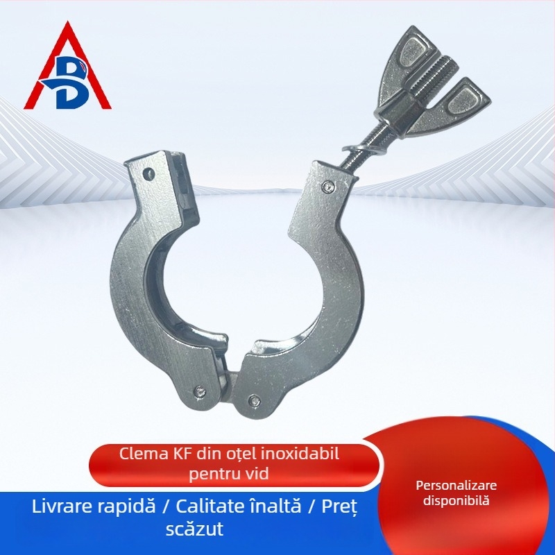 Colier KF din aliaj de aluminiu pentru vid, montaj rapid, cu clemă 16, conexiune rapidă 25, flanșă 40, accesorii conducte 50