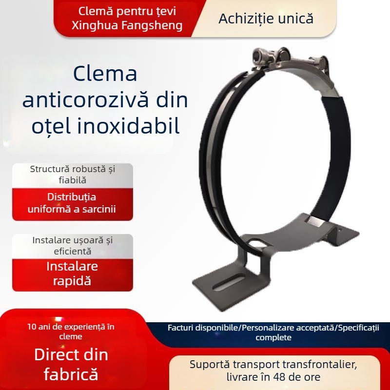 Clema pentru țevi, stil european, cu un singur capăt - robustă, durabilă, rezistentă la uzură