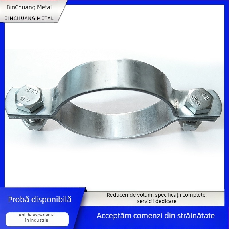 Coliere din oțel plat pentru țevi, cu design întărit pentru stâlpi electrici, fabricare non-standard