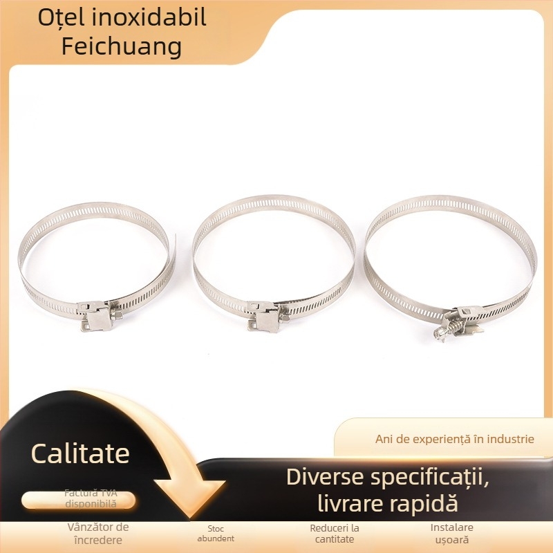 Colier pentru țevi din oțel inoxidabil 304, întărit, cu izolație lărgită, prindere cu eliberare rapidă, pentru conducte suspendate, lățime 18,5 cm