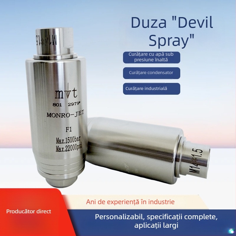 Duză rotativă Devil pentru curățare cu presiune înaltă – curățare industrială a suprafețelor, îndepărtarea ruginii și a vopselei