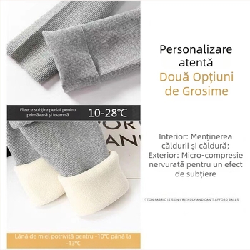 Colanți pentru femei cu căptușeală din fleece, pentru toamnă și iarnă, călduroși, croială slim, lungi, fleece periat, casual.