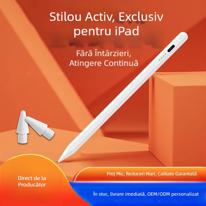 Stylus capacitiv activ pentru iPad — desen, scriere și jocuri