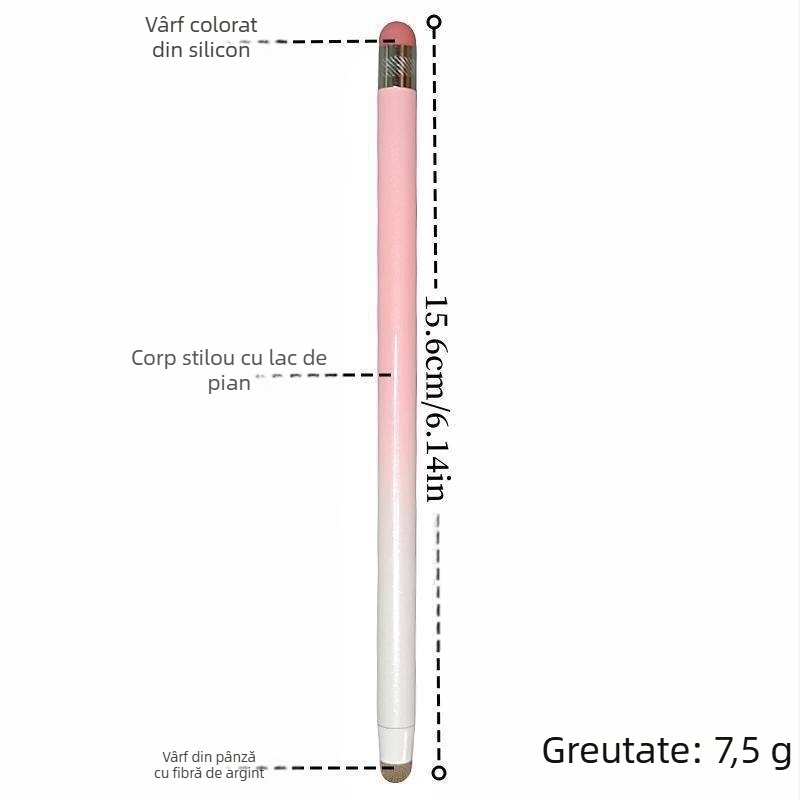 Stylus cu două capete, culoare gradient pentru telefoane și tablete – stylus capacitiv pentru desen