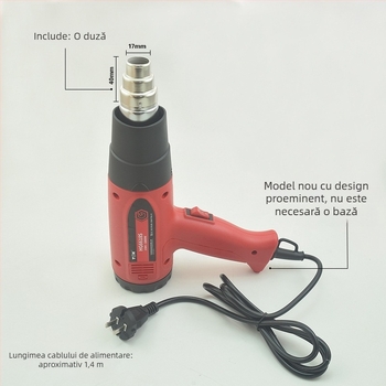 TGK-HG6618ES pistolă termică industrială cu afișaj digital al temperaturii și control al temperaturii, pentru strângere termică, sudură și aplicare peliculă de vopsea