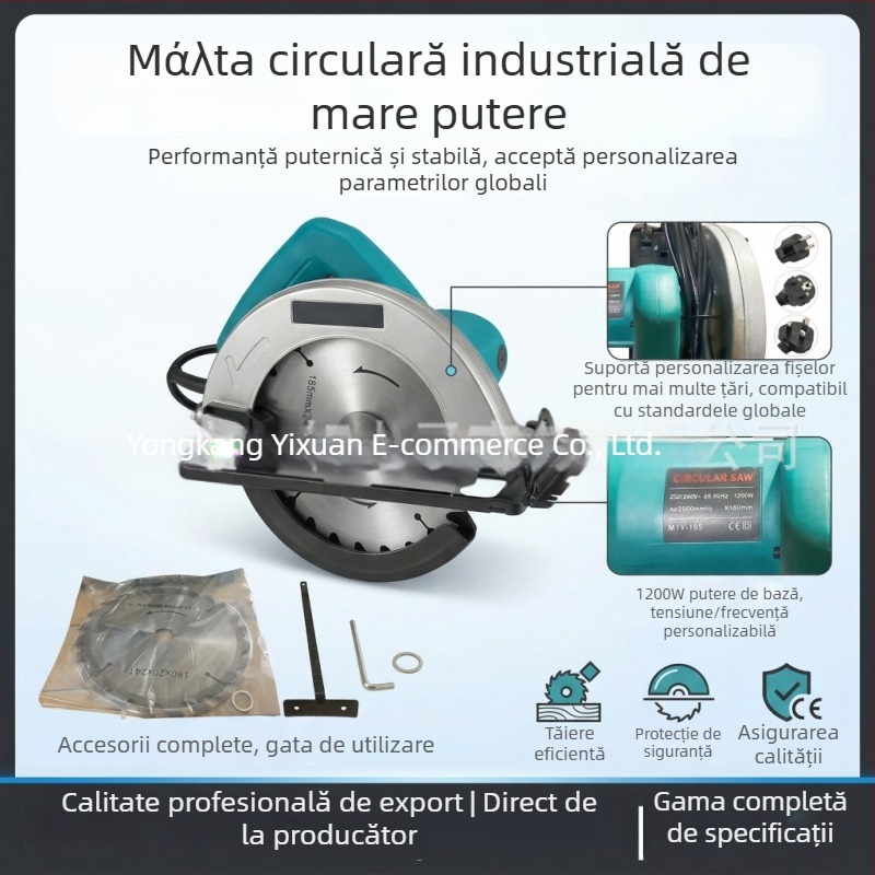 Circulară electrică 110V/220V cu motor din cupru pur, putere mare