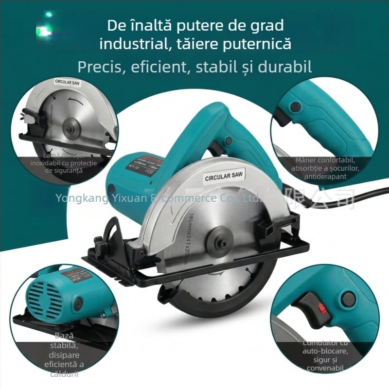 Circulară electrică 110V/220V cu motor din cupru pur, putere mare