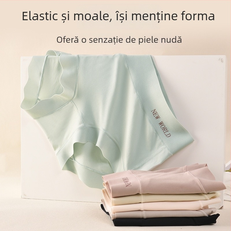 Chiloți femei, triunghi, din nylon, cu căptușeală din mătase de mulberry, antibacterieni, uscare rapidă, respirabil, talie medie, culoare solidă, fără cusături