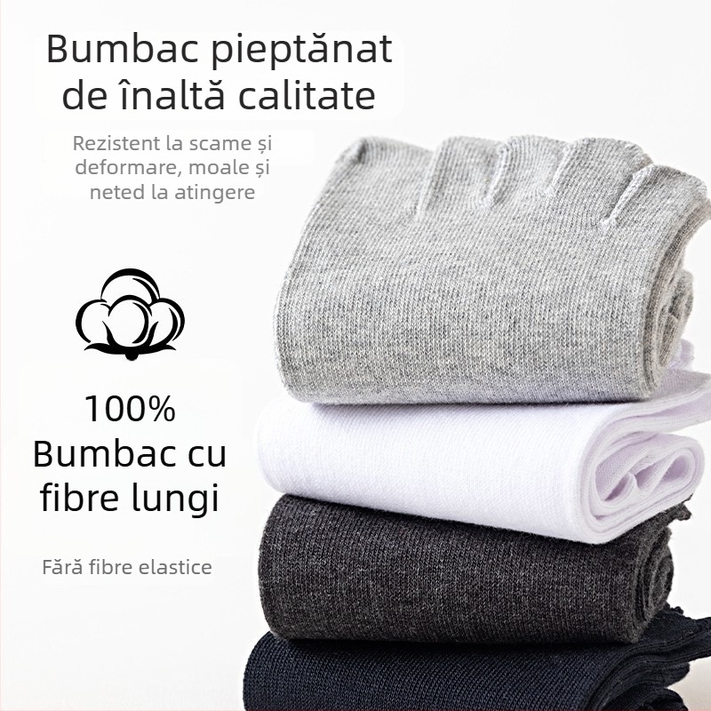 Șosete cu degete separate, din bumbac, pentru vară, respirabile, antibacteriene, anti miros, absorbante de transpirație, lungime medie