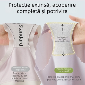 Chiloți fără cusături din Ice Silk, talie înaltă, zonă antibacteriană, mărime mare, ușori pentru vară