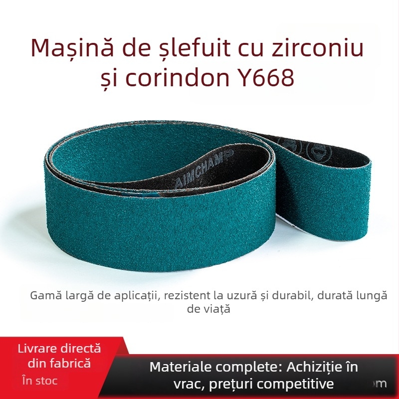 Bandă abrazivă Zirconiu-Corund, 2100×50 mm, pentru șlefuirea metalelor și lustruirea oțelului inoxidabil