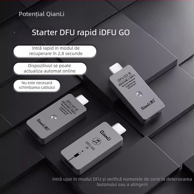 Potential iDFUGO a treia generație, seria 15, instrument de flash pentru Apple, telefoane mobile, recuperare DFU în modul ingineresc