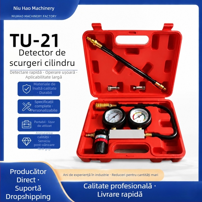 TU-21 tester pentru scurgeri ale cilindrului, echipament de testare a uleiului motor, tester de comprimare, unealtă pentru reparații auto