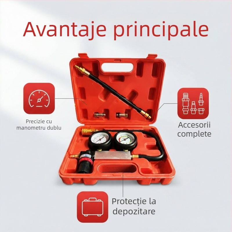 TU-21 tester pentru scurgeri ale cilindrului, echipament de testare a uleiului motor, tester de comprimare, unealtă pentru reparații auto