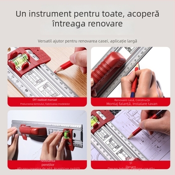 Nivel industrial de înaltă precizie, multifuncțional cu scară, nivel compact rezistent cu mâner și design îngroșat pentru montarea picturilor