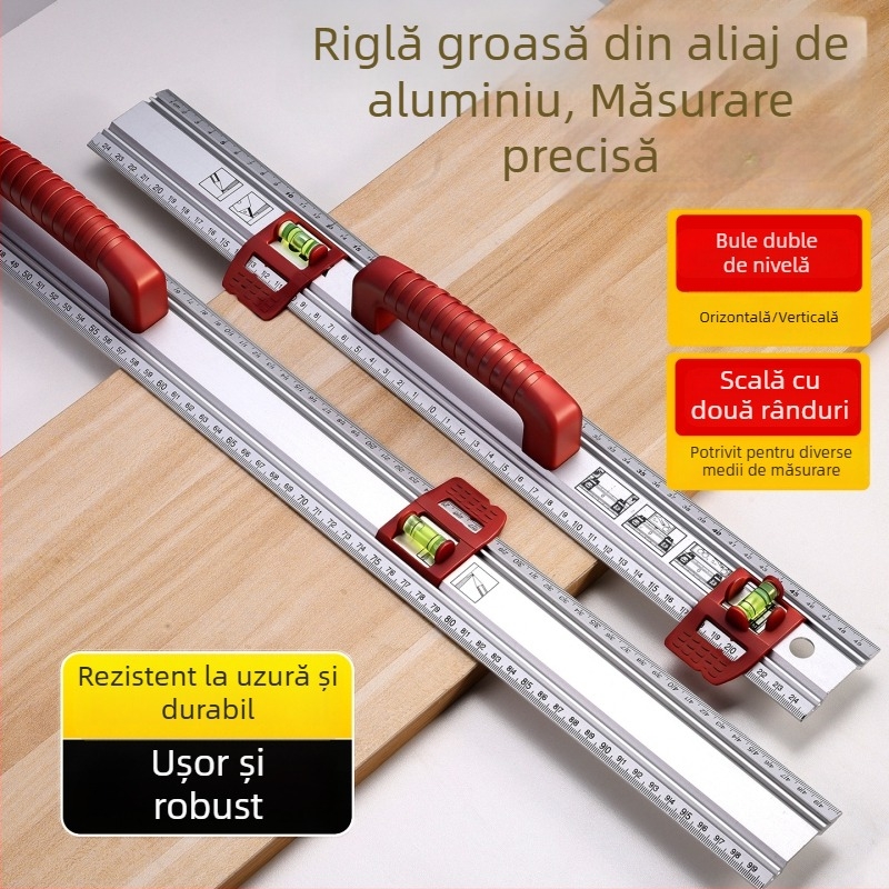 Nivel industrial de înaltă precizie, multifuncțional cu scară, nivel compact rezistent cu mâner și design îngroșat pentru montarea picturilor