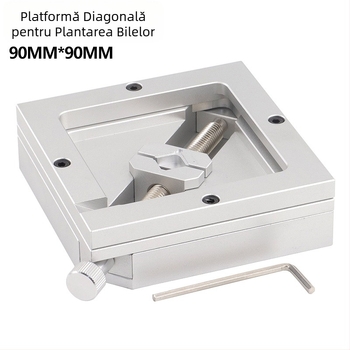 HT90 Masă diagonală pentru montaj BGA — din aluminiu integral, argintie, jig universal pentru repararea cipurilor