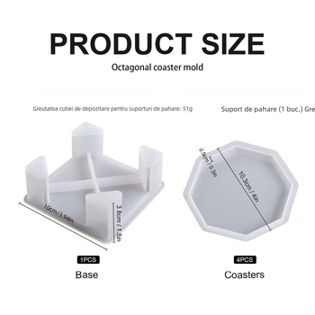 Formă din silicon pentru set de suporturi pentru pahare
