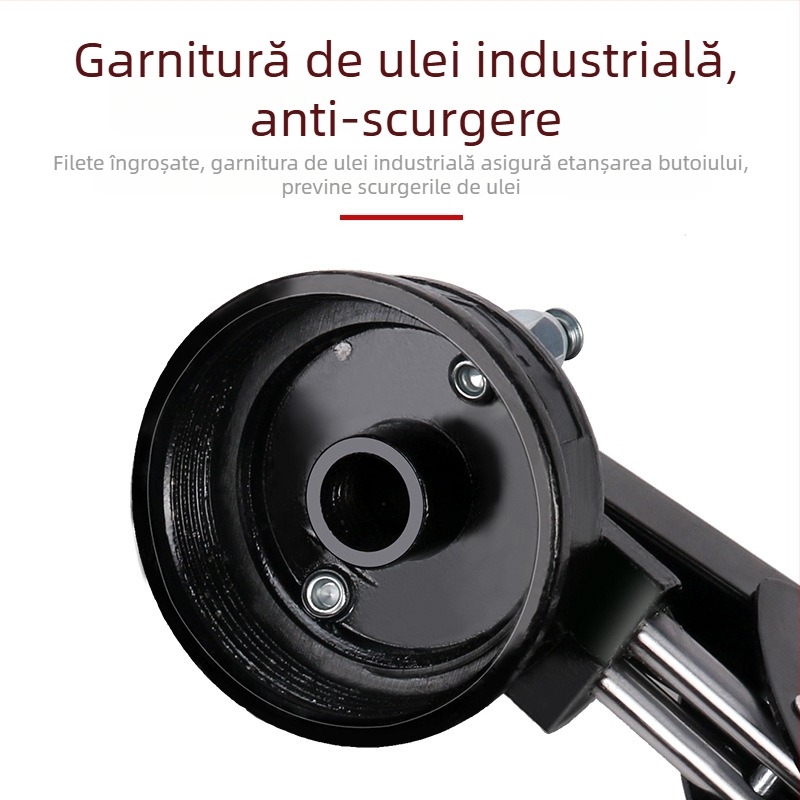 Pistol manual de gres cu injector transparent, pentru excavatoare și încărcătoare; compact, potrivit pentru acționare cu cilindru unic sau dublu, economisind efortul