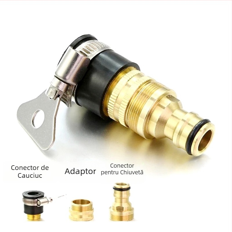 Conector pentru țeavă de apă cu filet intern de 1/4, pentru chiuvetă, adaptor 3 în 1 pentru robinetul maşinii de spălat