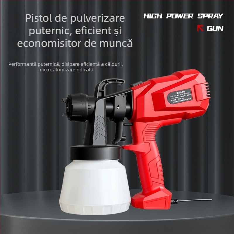 Pistol electric de pulverizare pentru vopsea latex – instrument de pulverizare multifuncțional