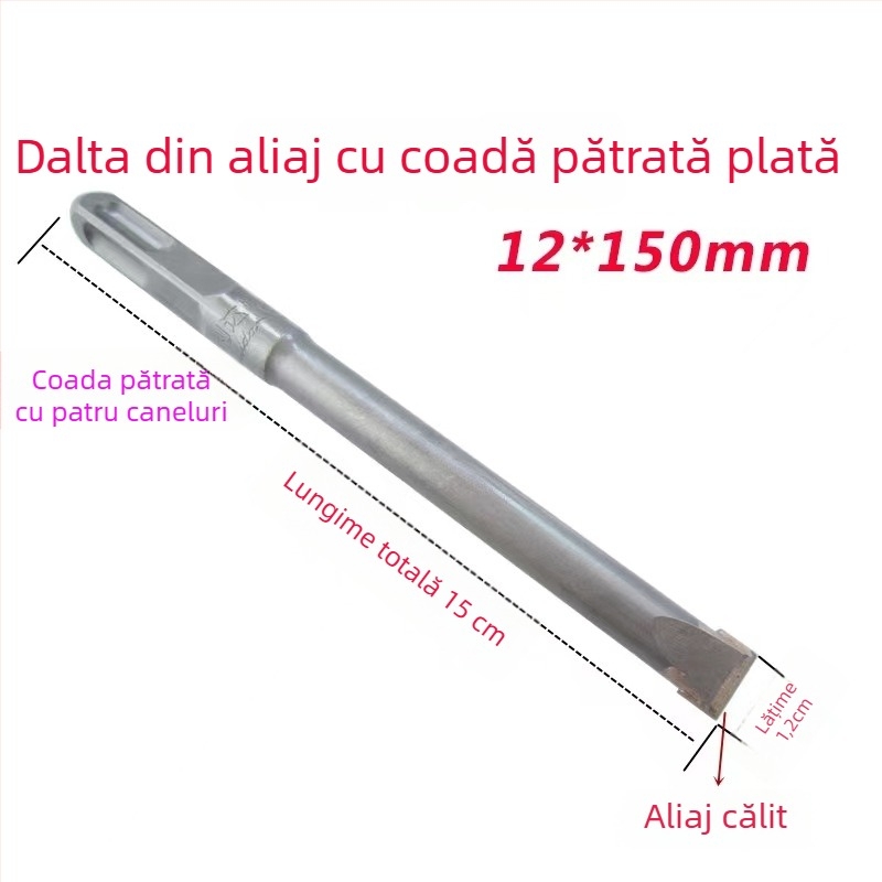 Willida Set de burghie cu ax pătrat din aliaj pentru ciocan cu impact, beton și zidărie – canelare