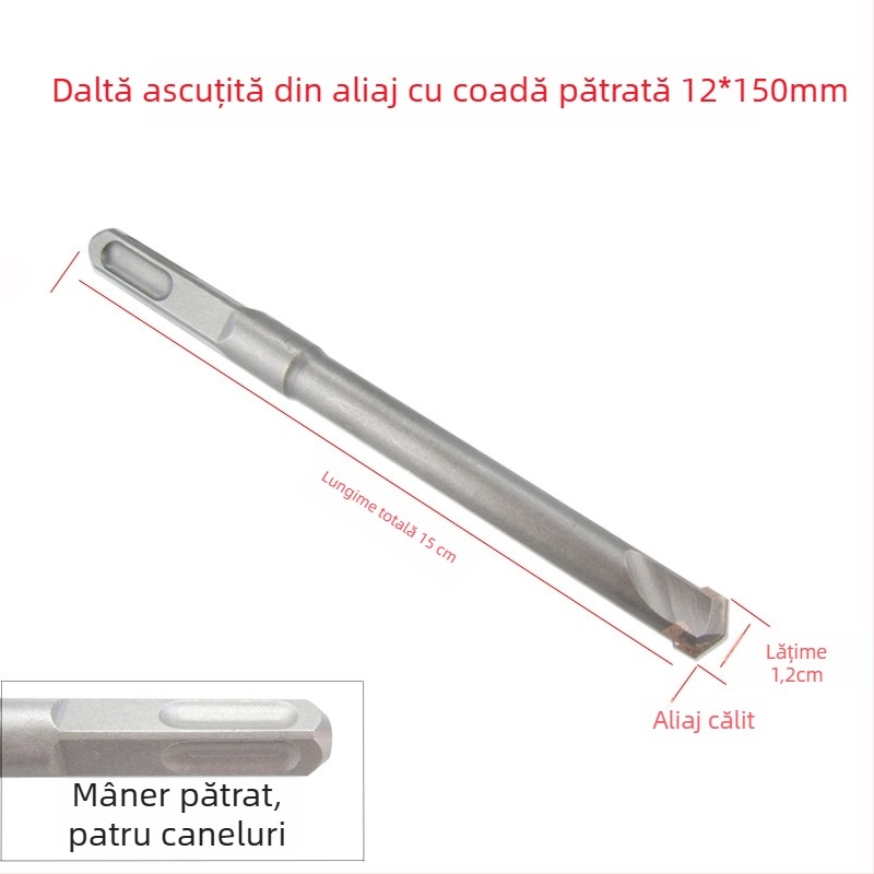 Willida Set de burghie cu ax pătrat din aliaj pentru ciocan cu impact, beton și zidărie – canelare