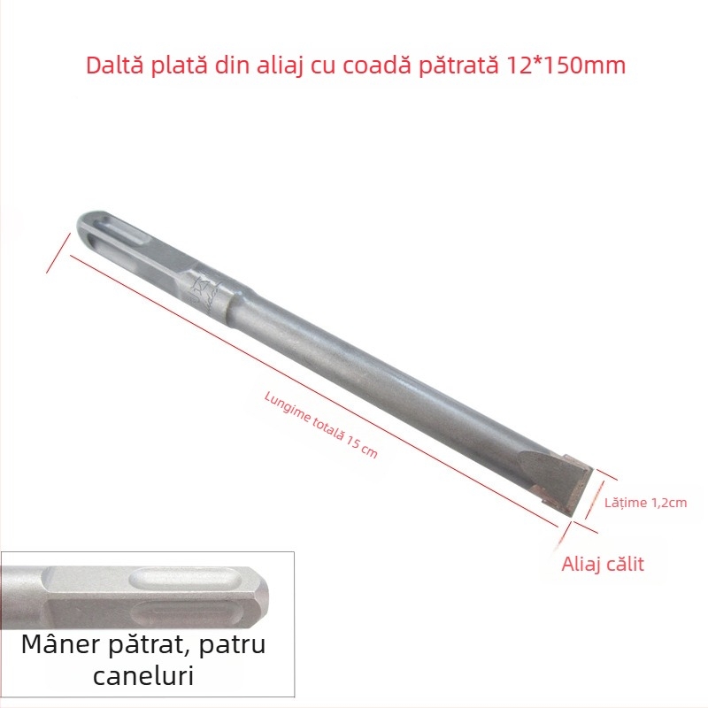Willida Set de burghie cu ax pătrat din aliaj pentru ciocan cu impact, beton și zidărie – canelare