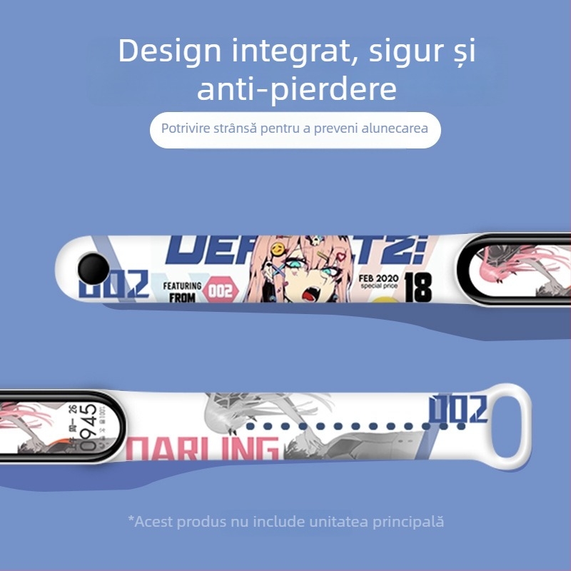 Brat de înlocuire în stil desen animat pentru Xiaomi Mi Band 4/5 și Mi Band 6, versiune NFC