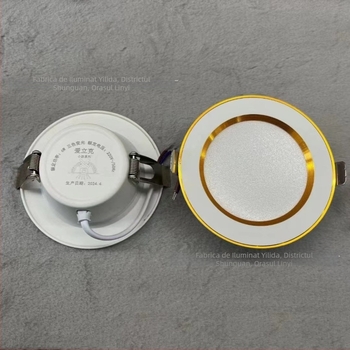 Downlight LED încorporat pentru tavan, 7W, Bull-Eye lampă pentru living, corp circular din aluminiu, deschidere 7,5 cm