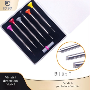 Set de șurubelnițe de precizie pentru reparatii ceasuri (6 buc.) – șurubelnițe Phillips și cu cap plat