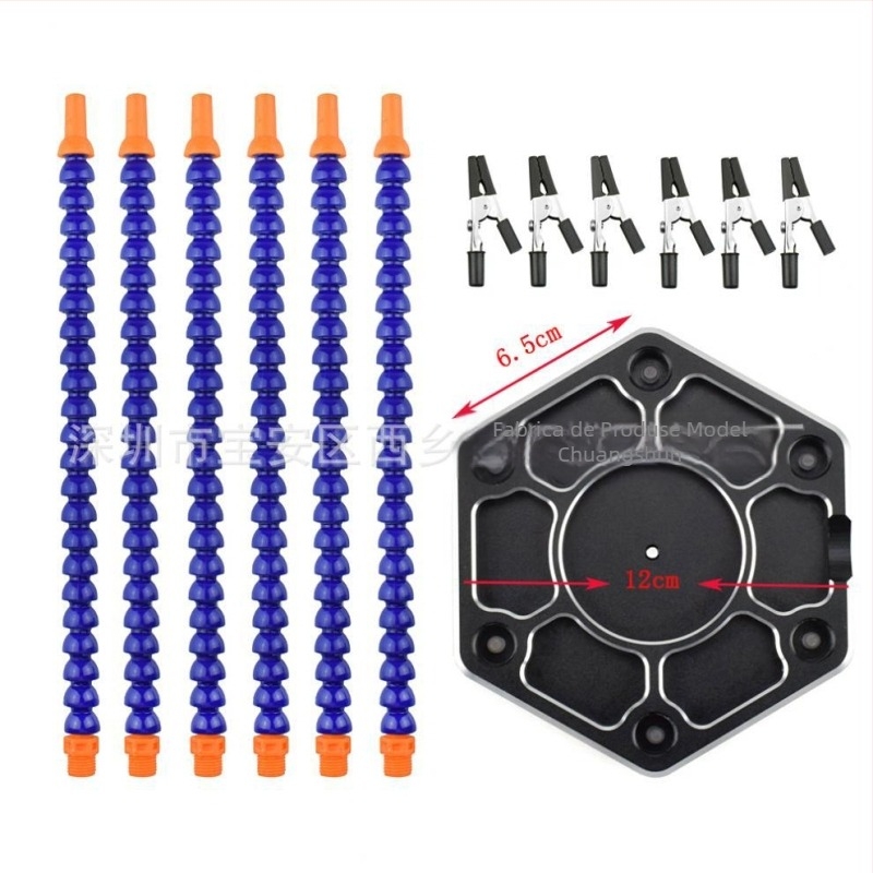 Stație de lipit cu șase gheare și banc de lucru universal reglabil, din aliaj de aluminiu, pentru asamblarea dronelor și lipirea plăcilor de distribuție UAV