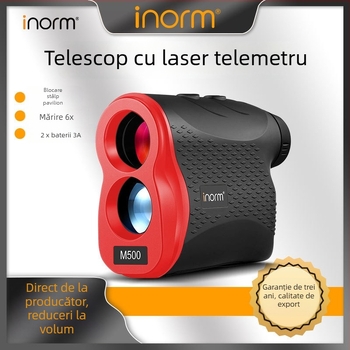 Inorm distanțimetru laser portabil cu telescop pentru golf — măsurare înălțime, unghi, distanță și viteză, mai multe moduri