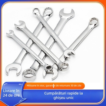 Cheie manuală cu deschidere dublă, 12 mm, oțel, pentru reparații auto, cheie cu clichet