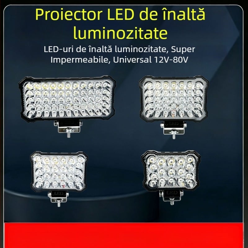 Spot LED pentru camioane, înaltă luminozitate, far de mers înapoi, lampă waterproof ultraluminoasă pentru echipamente de construcții, stivuitoare și excavatoare