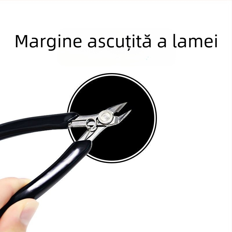 Clește de tăiere diagonală de precizie pentru electronică, clește pentru sârmă de cupru, 170 mm pentru electricieni