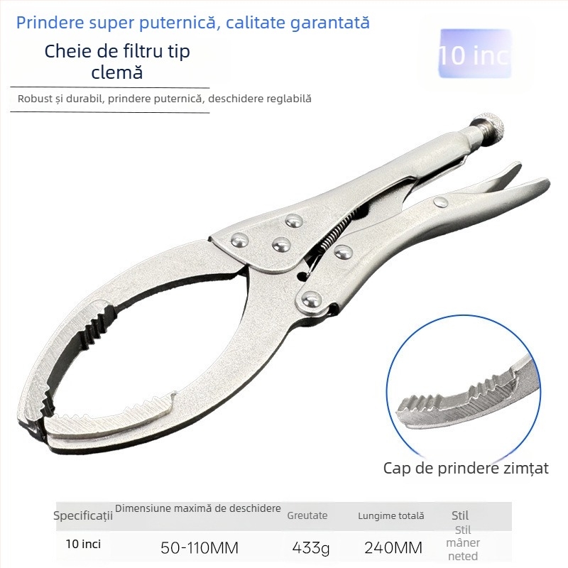 Clește de tip clește cu nas subțire auto-reglabil, deschidere mare – clește de prindere și de presiune