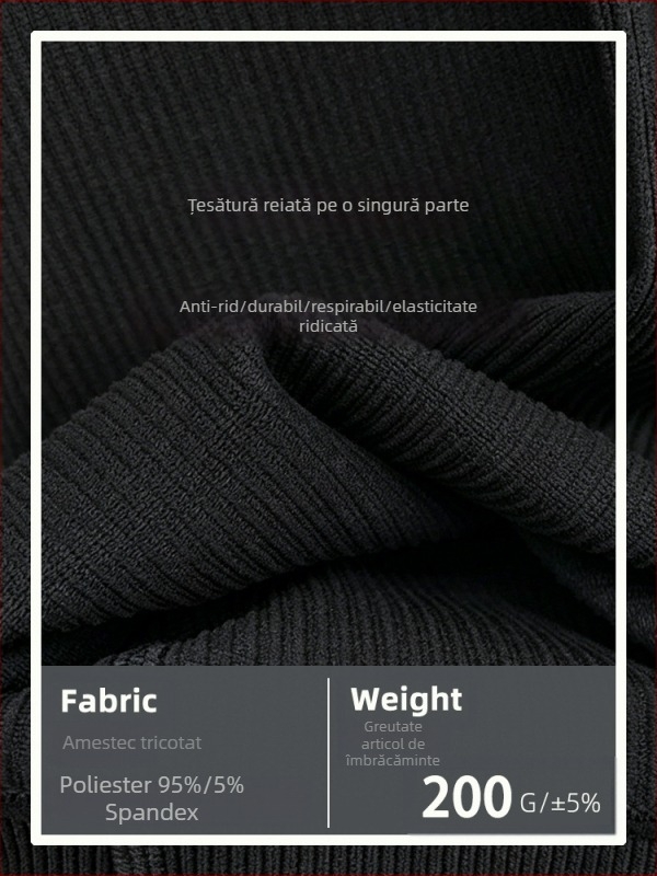 Body de vară din tricot rib cu fermoar, mâneci scurte, pentru femei – strat de bază, îmbrăcăminte de exterior
