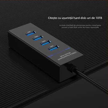Hub USB 3.0, docking de expansiune cu 4 porturi pentru laptopuri