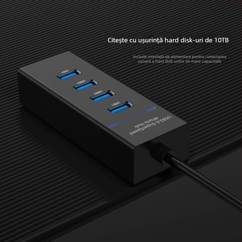 Hub USB 3.0, docking de expansiune cu 4 porturi pentru laptopuri