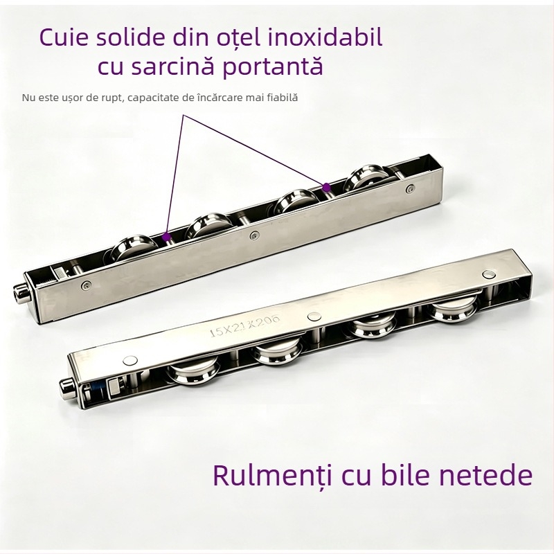 În stoc: accesorii pentru uși glisante cu roată din oțel inoxidabil 304, capacitate de încărcare mare, funcționare silențioasă