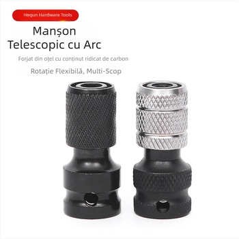 Adaptor pentru cheie electrică de 1/2 inch, cu teacă telescopică cu arc și bit hexagonal
