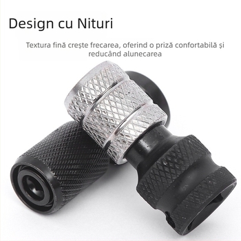 Adaptor pentru cheie electrică de 1/2 inch, cu teacă telescopică cu arc și bit hexagonal