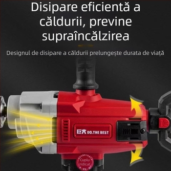 Amestecător portabil de găurit, cu putere mare, reglaj variabil fără trepte, mandrină de 16 mm, pentru ipsos, chit, vopsea și mortar