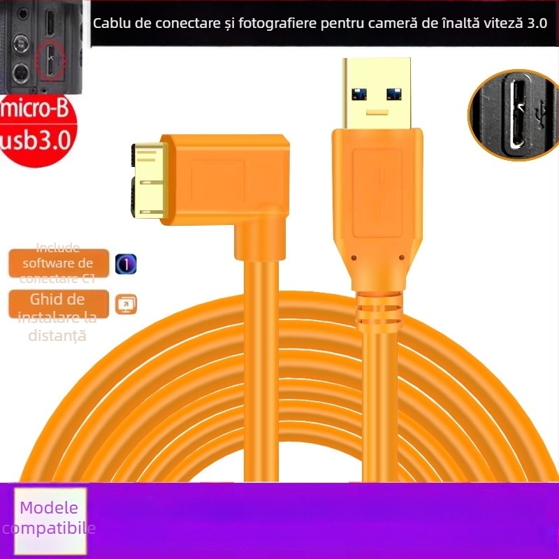 Cablu USB Type-C pentru camere Sony A7M3, A7R3 și A7R4 pentru conectare la computer, transfer rapid de date