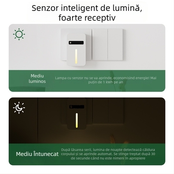Lumina de noapte cu senzor de mișcare pentru dormitor și hol, iluminare ambientală pentru hol și scări